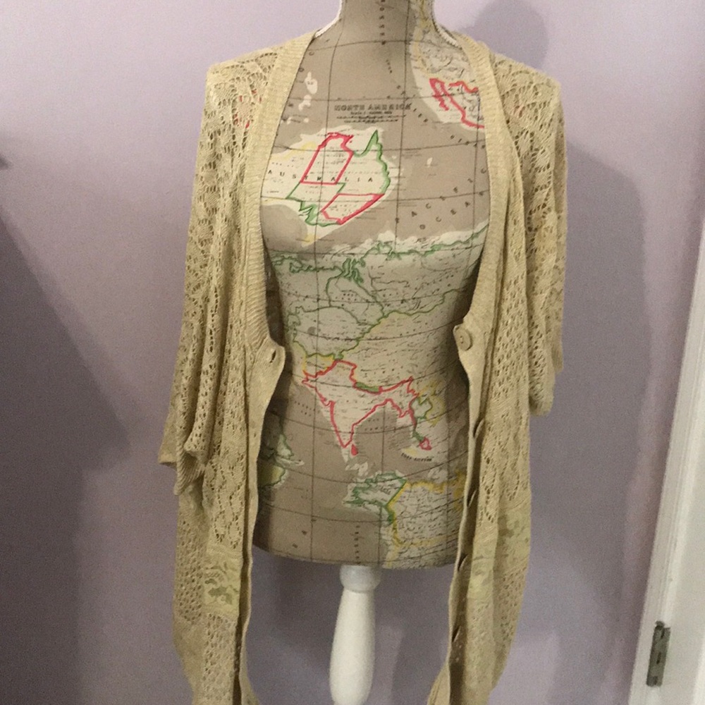 Slouchy lace cardigan
